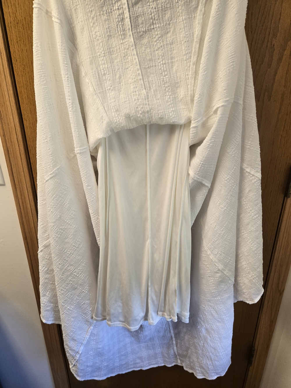 torrid White Cotton Textured Trapeze Dress - Picture 4 of 5